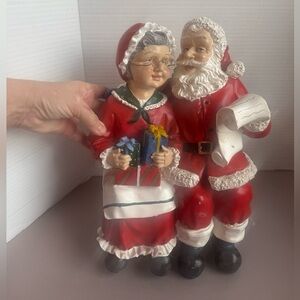 Vintage Santa and Mrs. Claus Holiday Sitting Set